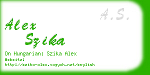 alex szika business card